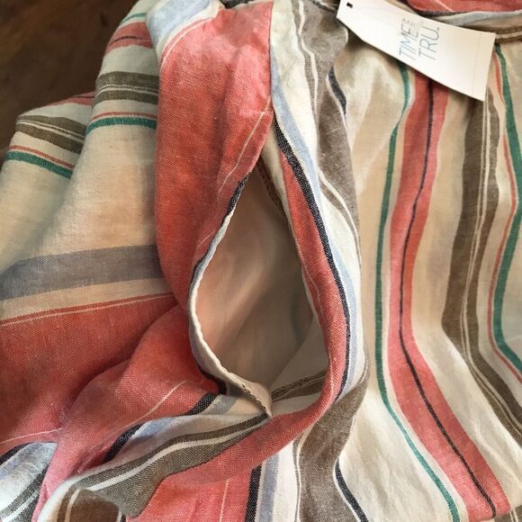 NWT Time & Tru Women's Gathered Skirt With Tie Belt Elastic Waist SZ XL (16-18) - Picture 7 of 10